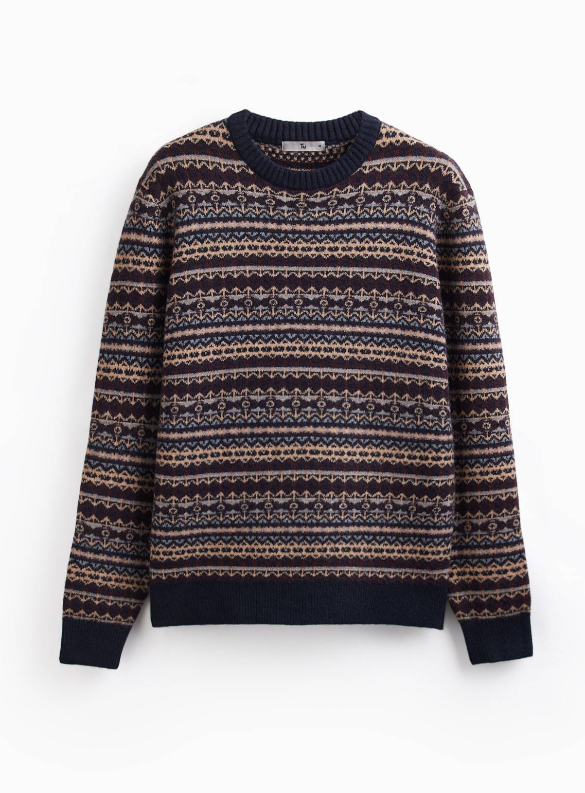All Over Fairisle Crew Neck Jumper XXXL - Image 3